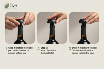 Livit Vacuum Wine Stopper – Instructions