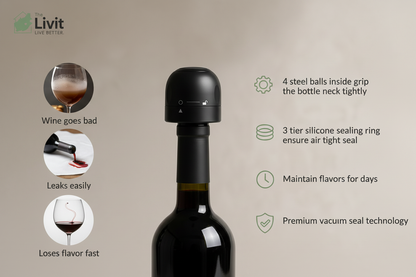 Livit Vacuum Wine Stopper – Marketing Image