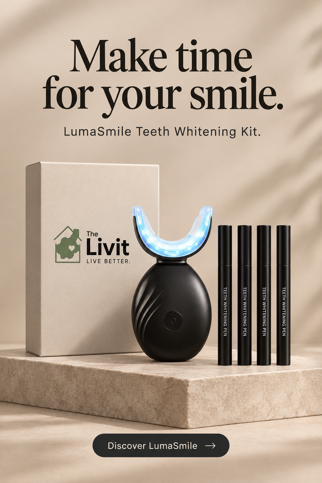 Portrait marketing image with supplied The Livit logo