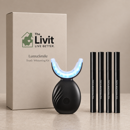 Warm editorial product image with supplied The Livit logo